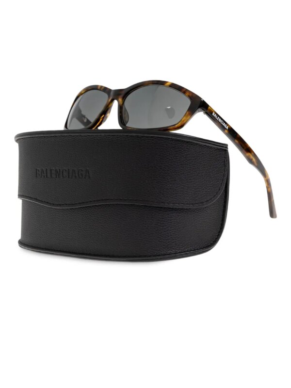 Balenciaga Eyewear Zonnebril met logoprint - Bruin