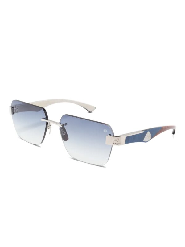 Maybach eyewear The Magic zonnebril met randloos geometrisch montuur - Zilver
