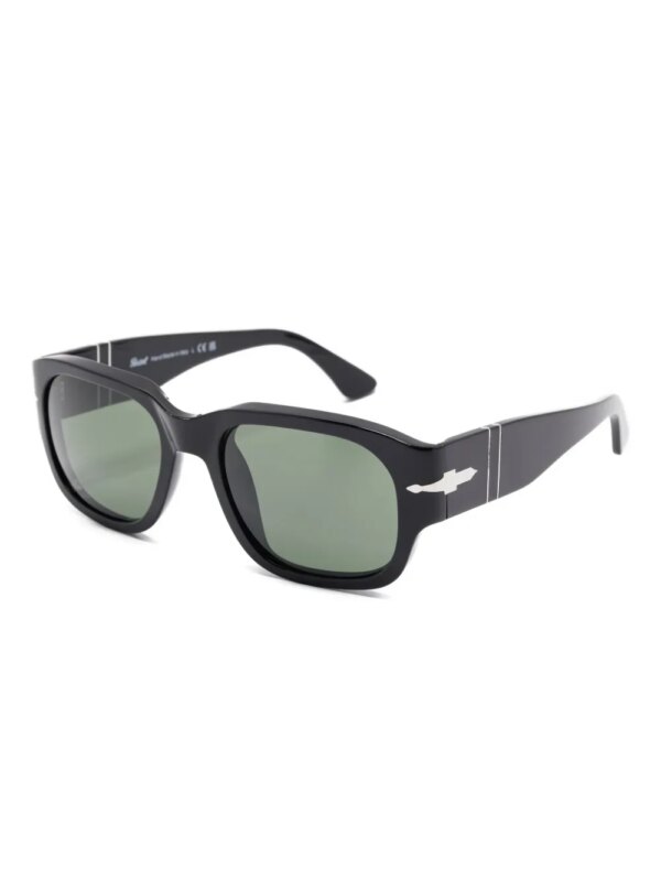 Persol Zonnebril met rechthoekig montuur - Zwart