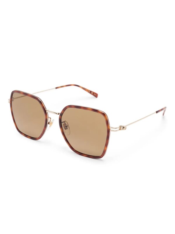 Gucci Eyewear Zonnebril met schilpadschild design - Goud