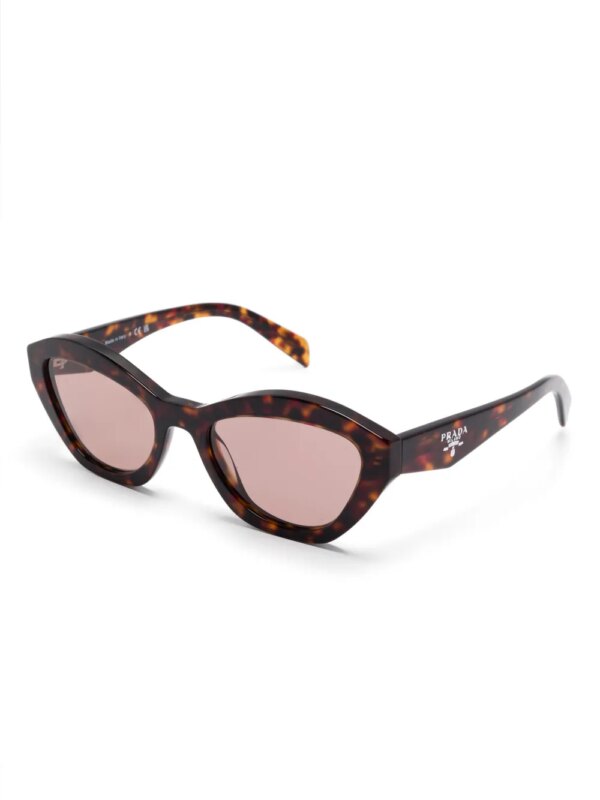 Prada Eyewear Zonnebril met geometrisch montuur - Bruin