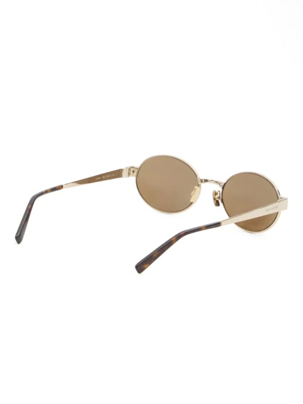 Saint Laurent Eyewear Zonnebril met rond montuur - Goud