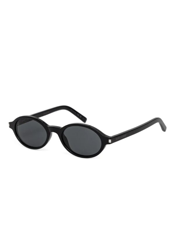 Saint Laurent Eyewear Zonnebril met ovalen montuur - Zwart