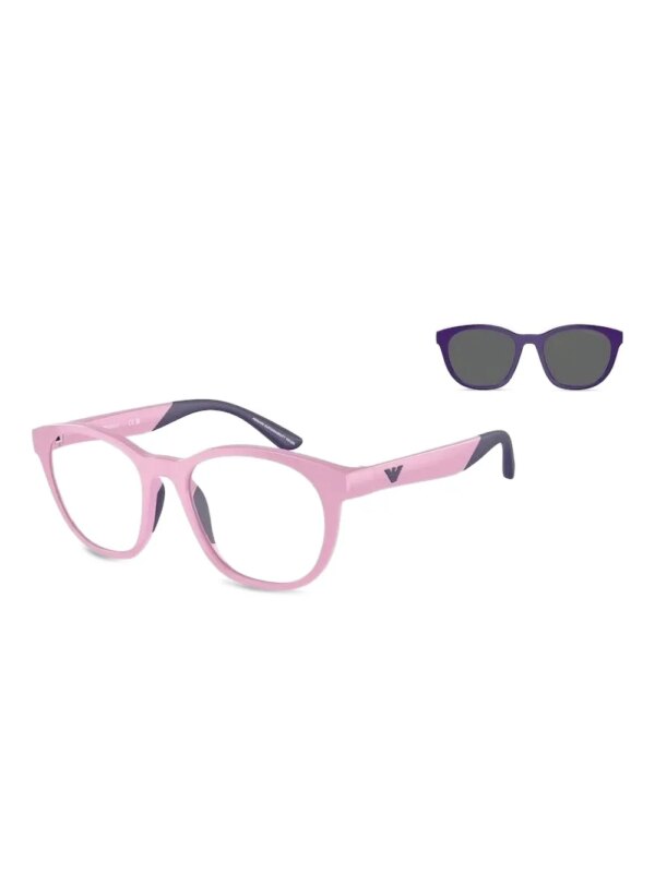 Emporio Armani Bril met rond montuur - Roze