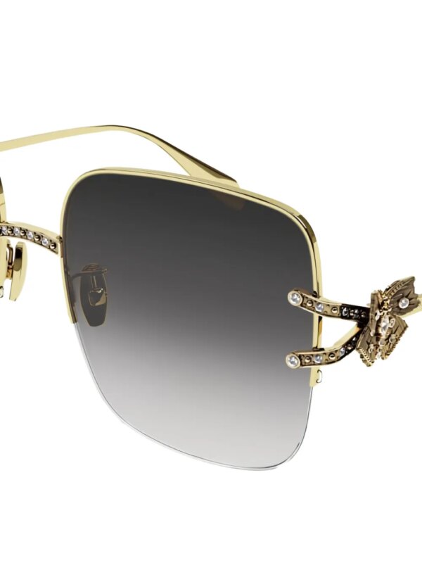 Alexander McQueen Eyewear Icons zonnebril met vierkant montuur - Goud