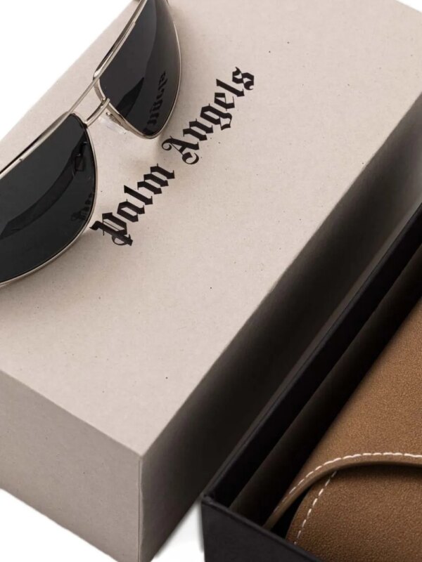 Palm Angels Eyewear Zonnebril met geometrisch montuur - Grijs