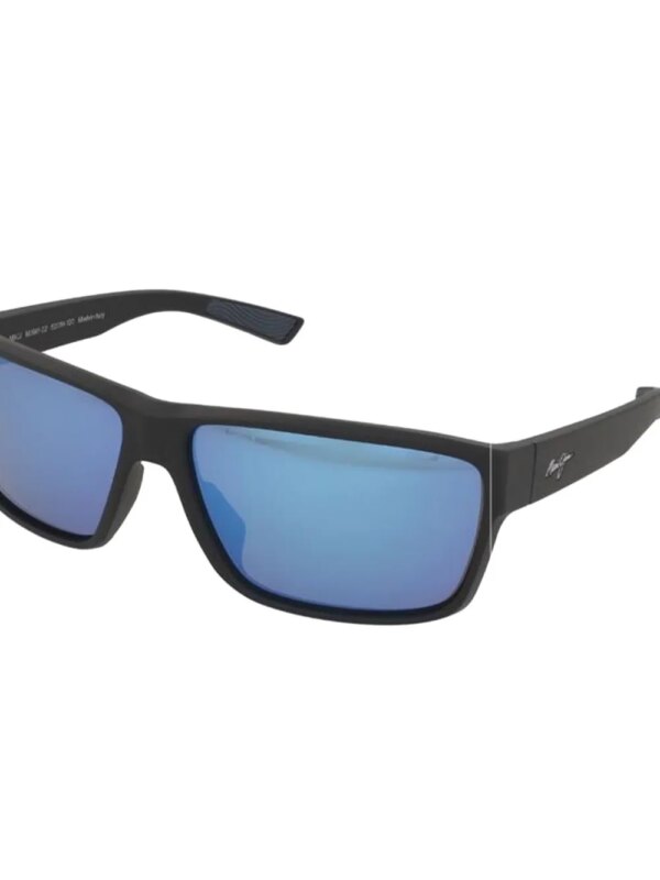 Maui Jim Uila zonnebril met rechthoekig montuur - Zwart