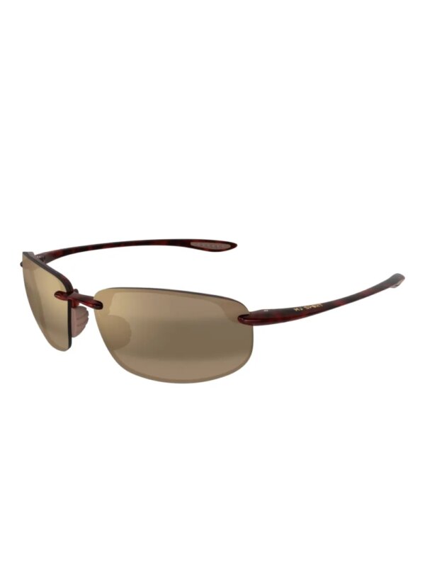 Maui Jim Zonnebril met randloos ovalen montuur - Bruin