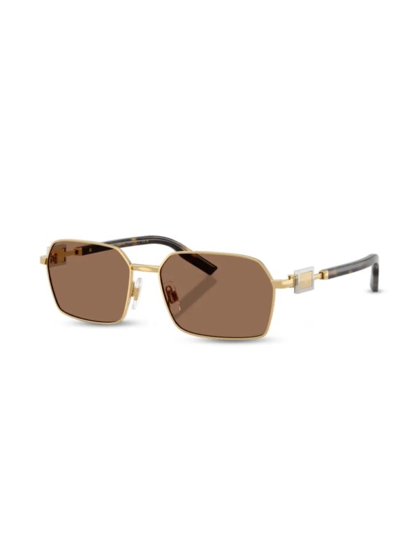 Dolce & Gabbana Eyewear Zonnebril met logoplakkaat - Goud