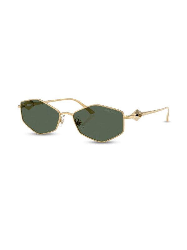 Jimmy Choo Eyewear Zonnebril met gegraveerd logo - Goud