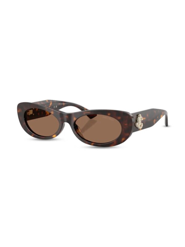Jimmy Choo Eyewear Zonnebril met logoplakkaat - Groen