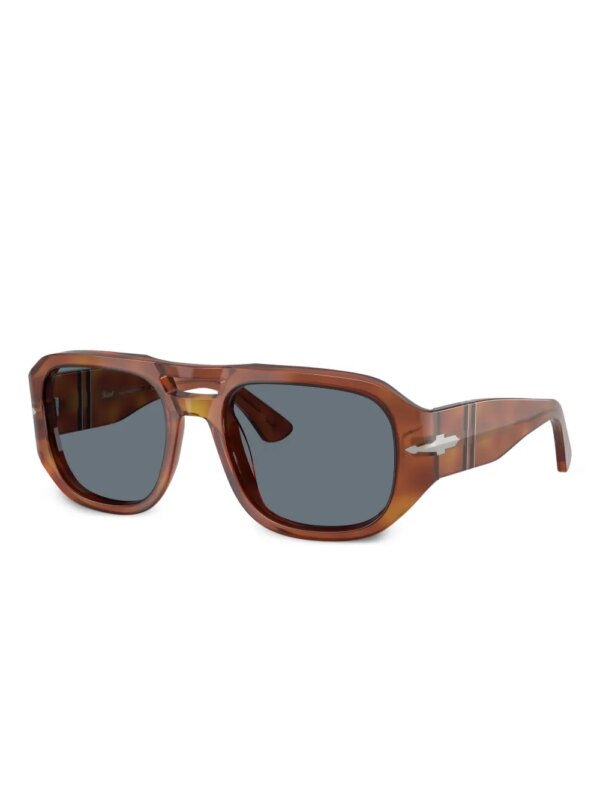 Persol Zonnebril met vierkant montuur - Bruin