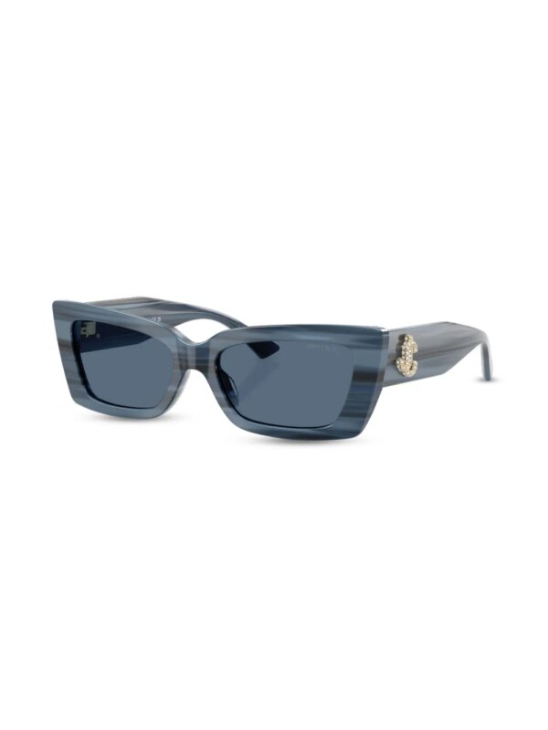 Jimmy Choo Eyewear Zonnebril met logoplakkaat - Blauw
