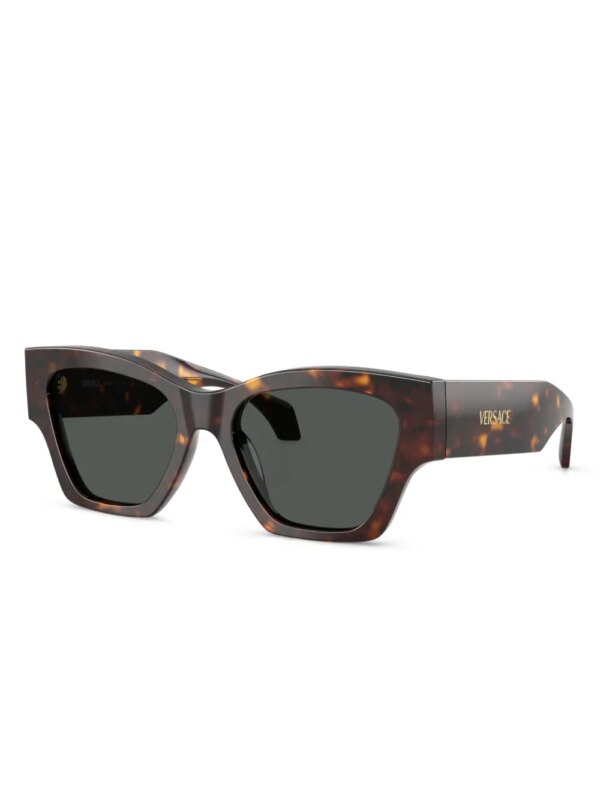 Versace Eyewear Zonnebril met wayfarer montuur - Bruin