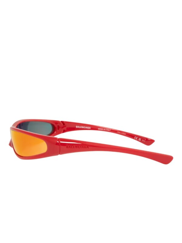 Balenciaga Eyewear Blade zonnebril met rechthoekig montuur - Rood