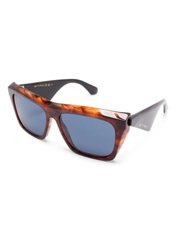 ETRO Zonnebril met vierkant montuur - Bruin