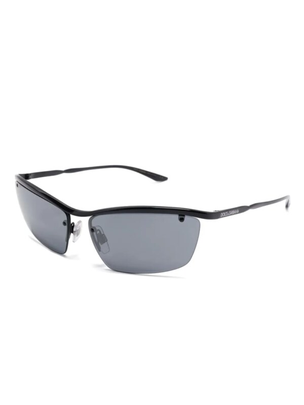 Dolce & Gabbana Eyewear Zonnebril met schild montuur - Zwart