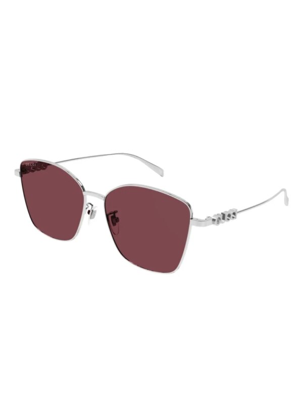Gucci Eyewear Zonnebril met vlinder montuur - Zilver