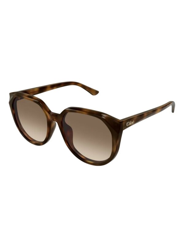Chloé Eyewear Zonnebril met geometrisch montuur - Bruin