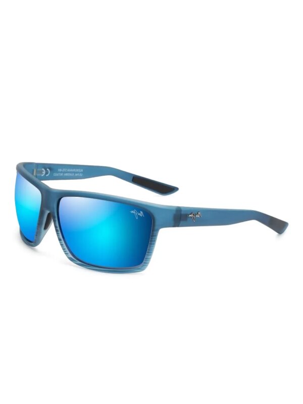 Maui Jim Alenuiha zonnebril met vierkant montuur - Blauw
