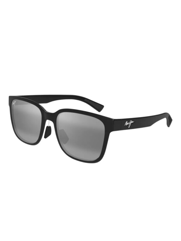 Maui Jim Zonnebril met rechthoekig mat montuur - Zwart