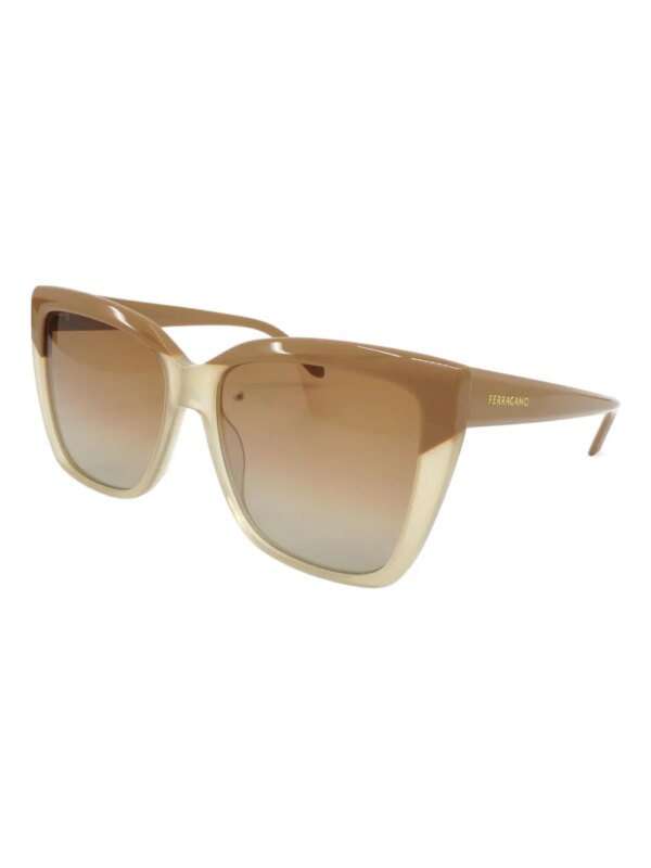 Ferragamo Eyewear Zonnebril met oversized montuur - Bruin