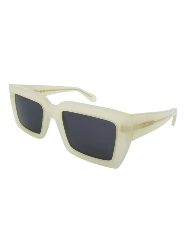 Ferragamo Eyewear Zonnebril met rechthoekig montuur - Wit