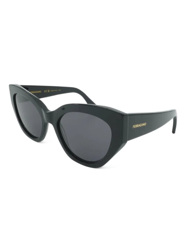 Ferragamo Eyewear "Black" zonnebril met cat-eye montuur - Zwart
