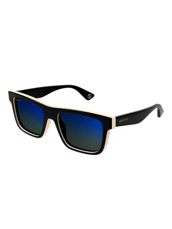 Gucci Eyewear "Black" zonnebril met rechthoekig montuur - Zwart