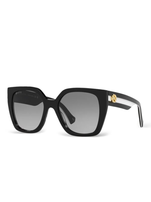 Gucci Eyewear Zonnebril met vlinder montuur - Zwart