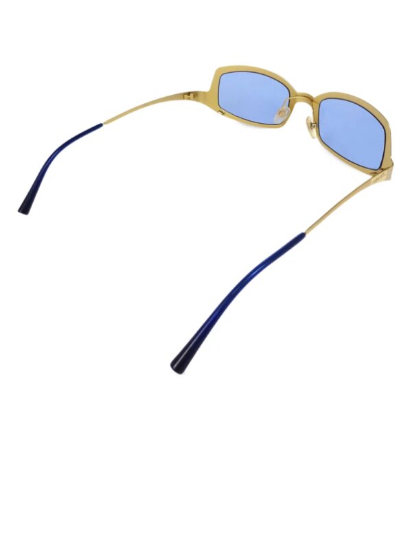 CHANEL Pre-Owned 1990-2000s zonnebril met rechthoekig montuur - Goud