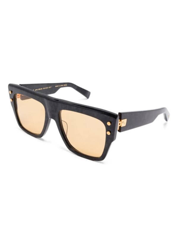 Balmain Eyewear Zonnebril met vierkant montuur - Zwart