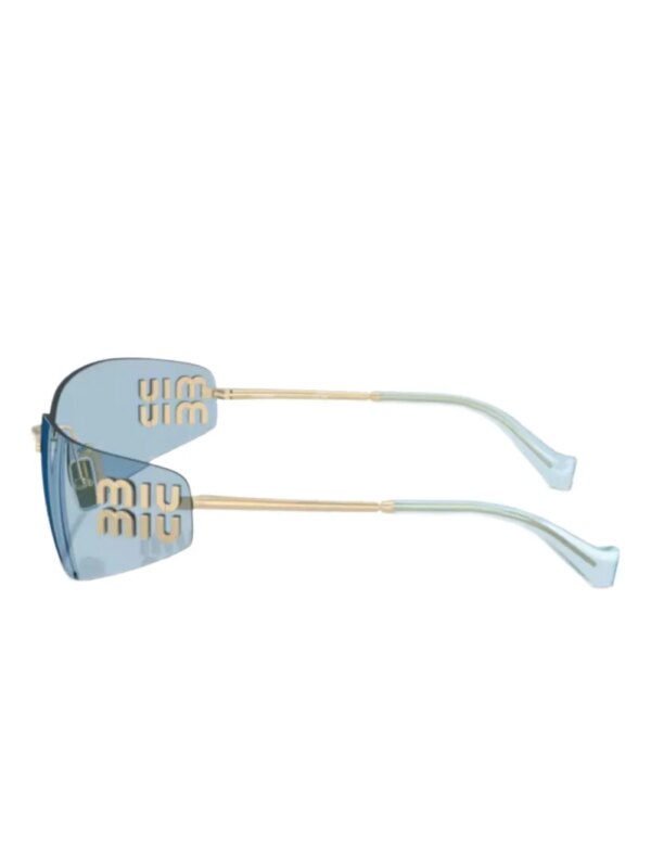 Miu Miu Eyewear Zonnebril met geometrisch montuur - Goud