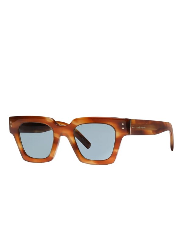 Dolce & Gabbana Eyewear Zonnebril met vierkant montuur en schildpadschild-design - Bruin