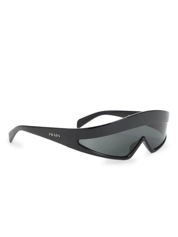Prada Eyewear Zonnebril met schild montuur - Zwart