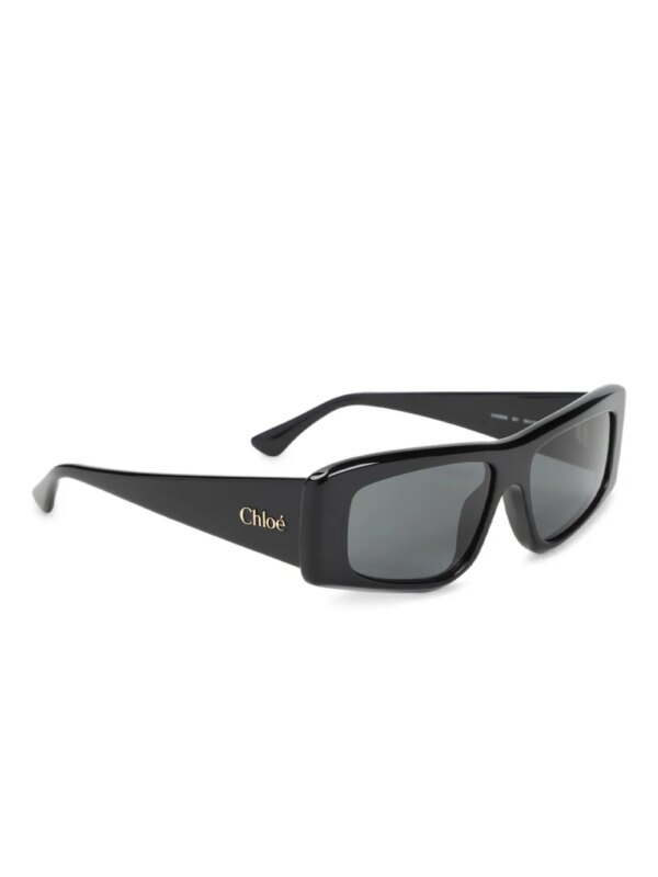 Chloé Eyewear Zonnebril met rechthoekig montuur - Zwart