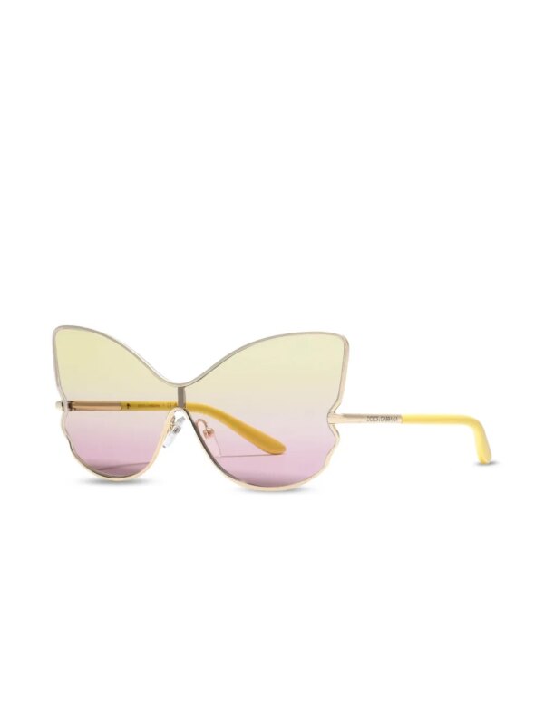 Dolce & Gabbana Eyewear Zonnebril met getinte glazen en vlindermontuur - Goud