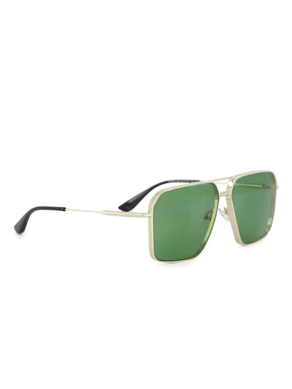 Alexander McQueen Eyewear Zonnebril met vierkant montuur - Goud