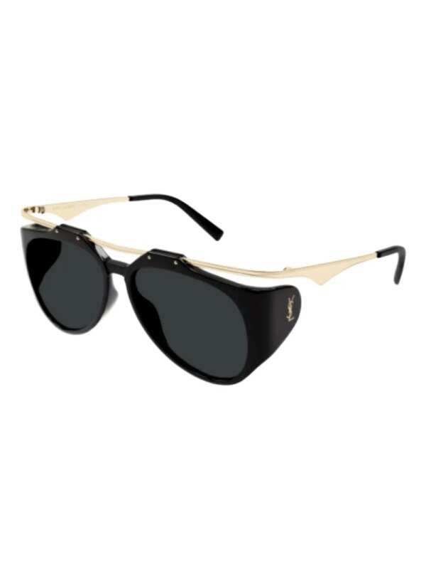 Saint Laurent Eyewear Zonnebril met bewerkt montuur - Zwart