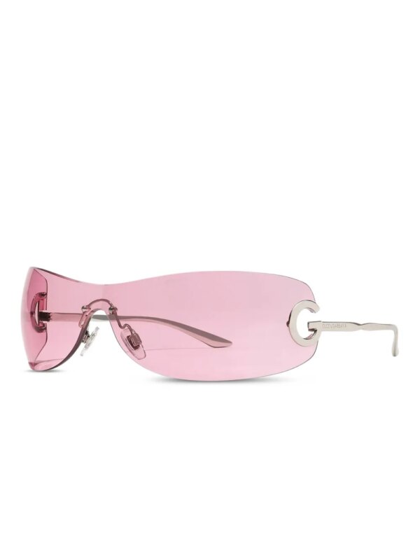 Dolce & Gabbana Eyewear Zonnebril met gebogen montuur - Roze