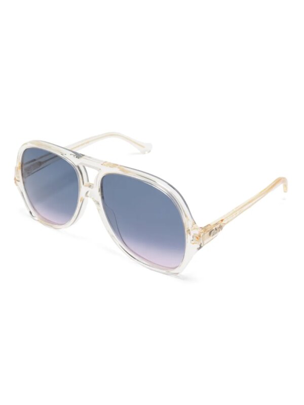 Chloé Eyewear Zonnebril met piloten montuur - Beige
