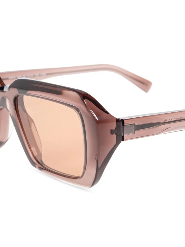 Mykita Zonnebril met vierkant montuur - Beige