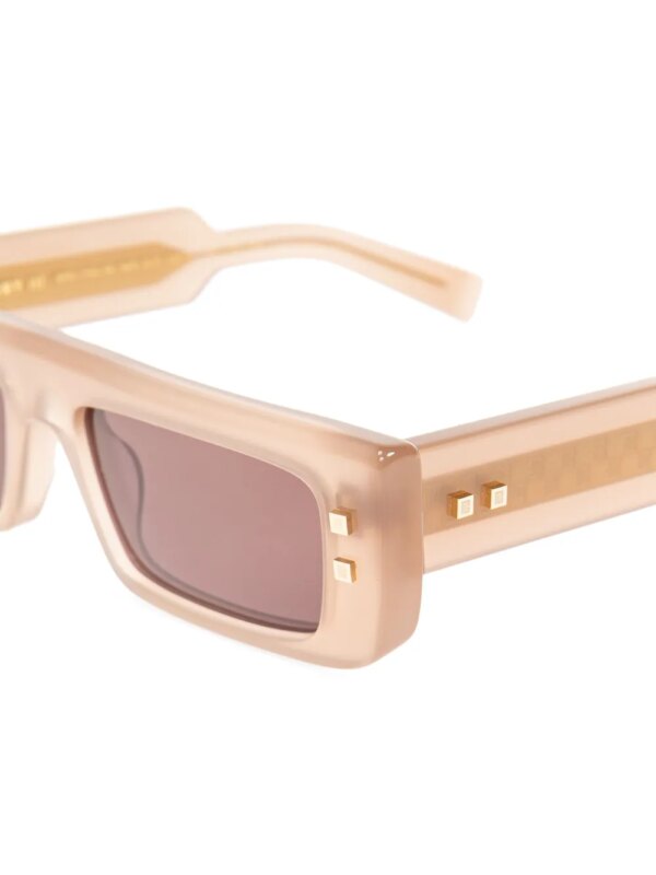 Balmain Eyewear Zonnebril met vierkant montuur - Beige