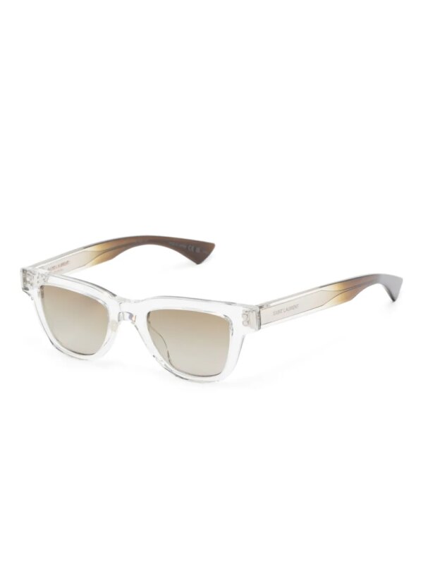 Saint Laurent Eyewear Zonnebril met vierkant montuur - Wit