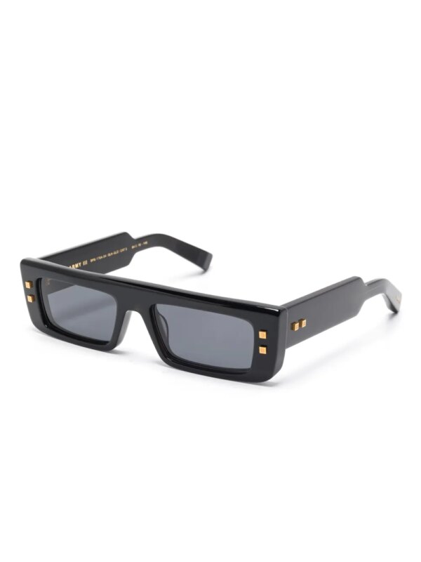 Balmain Eyewear Zonnebril met vierkant montuur - Zwart