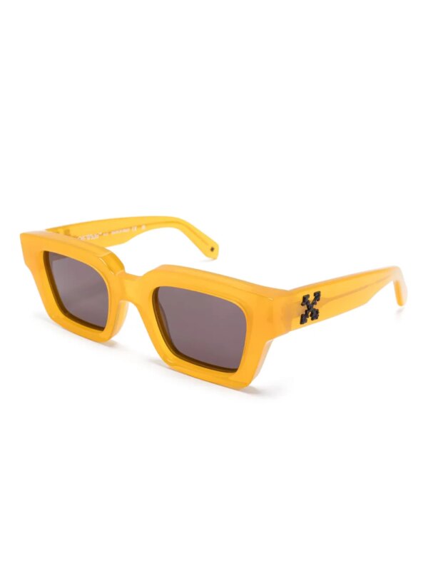 Off-White Eyewear Zonnebril met rechthoekig montuur - Geel