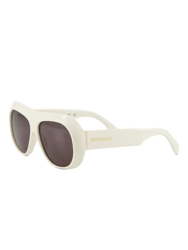 Palm Angels Eyewear Zonnebril met rond montuur - Wit