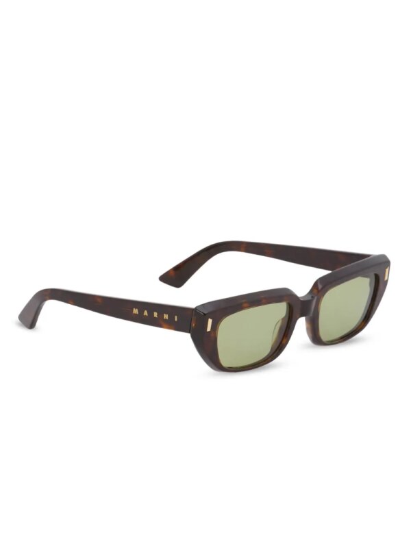 Marni Eyewear Zonnebril met schildpadschild-design - Bruin