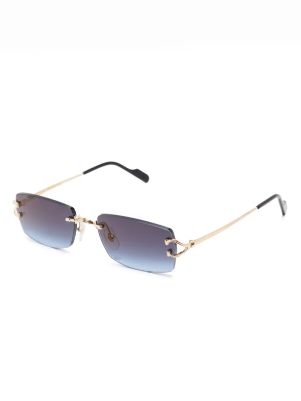 Cartier Eyewear Zonnebril met rechthoekig montuur - Goud