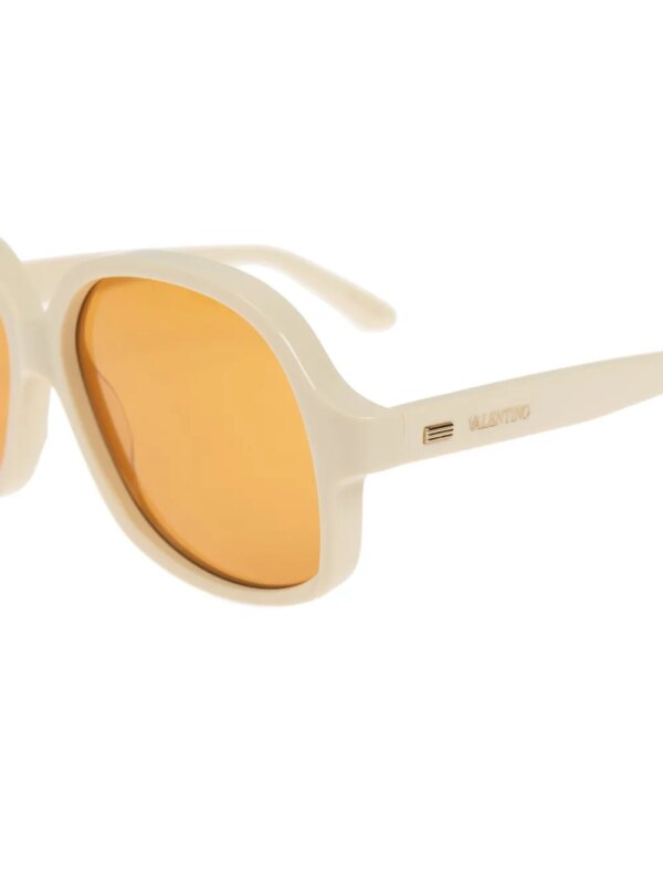 VALENTINO GARAVANI EYEWEAR Zonnebril met logoprint - Wit